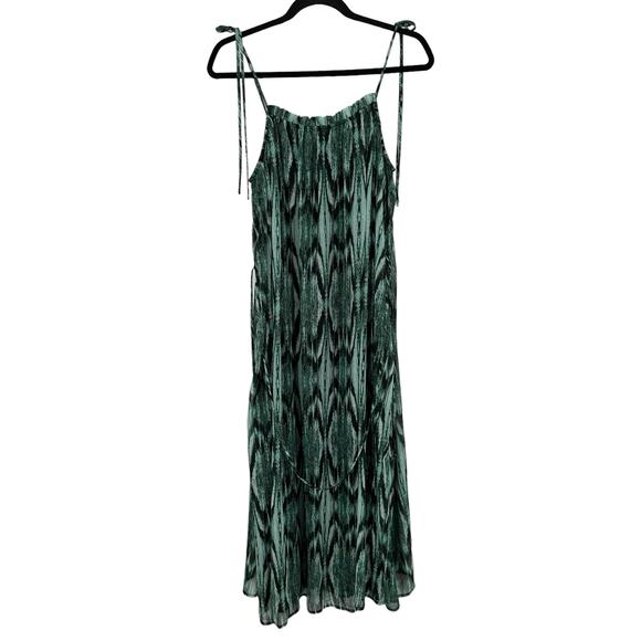 Vince Camuto dress Rainforest texture Pleated midi X-Small XS - Picture 2 of 7